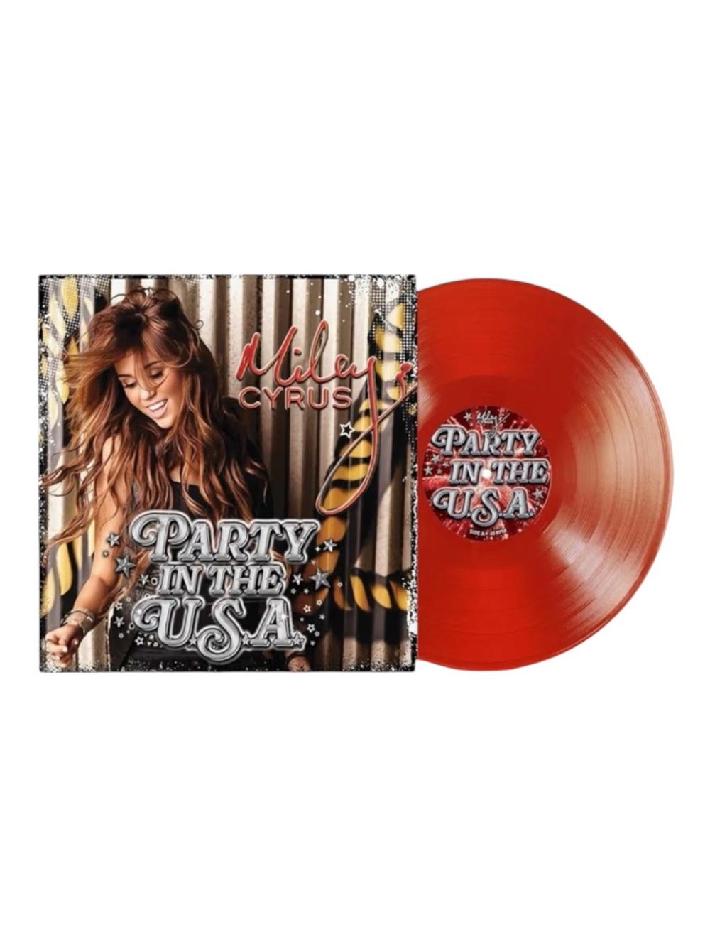 Miley Cyrus Party in the USA 7" Amzn Exclusive Translucent Red Vinyl SEALED